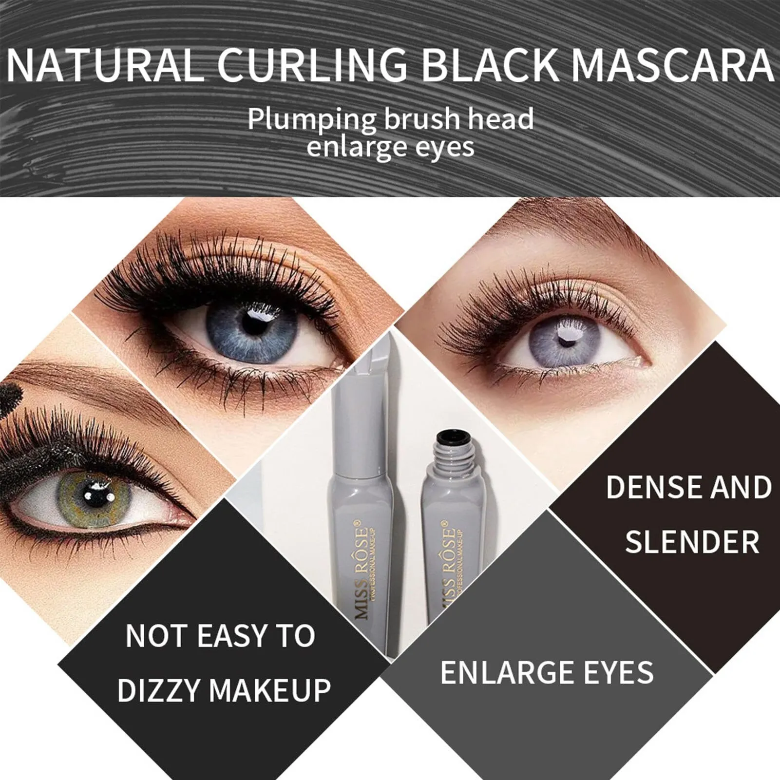 4D Silk Fiber Lashes Mascara Mascara Volume And Length Thickening Curling Lash Makeup For Women And Girls