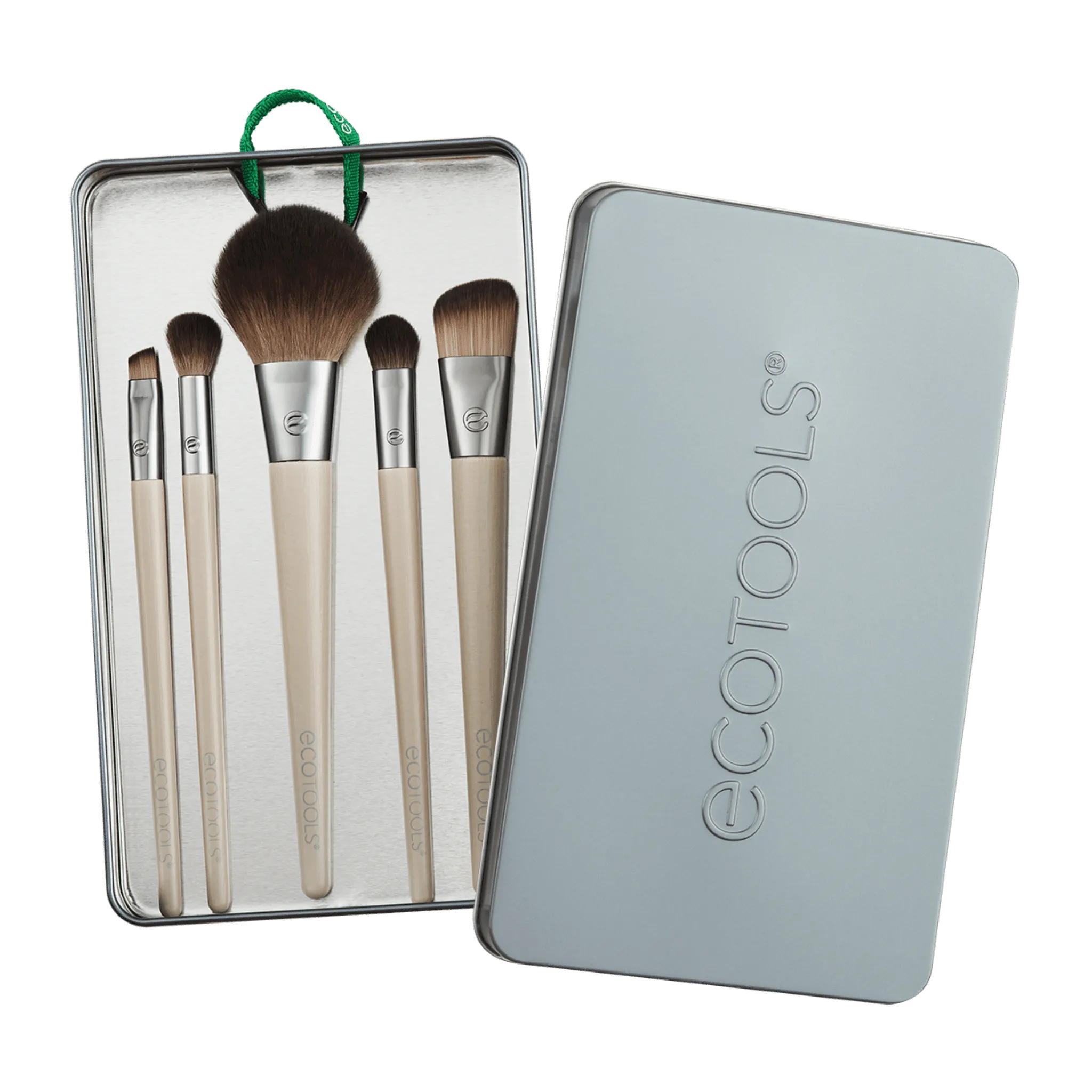 5 pcs Essential Makeup Brushes Set With Storage Tin - EcoTools