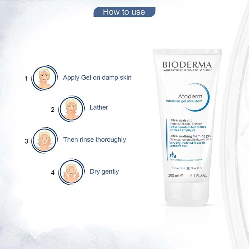 Bioderma Atoderm Intensive Gel Moussant cleanser 200 ml