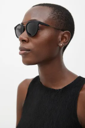 Black Matte Giaguaro Round Sunglasses