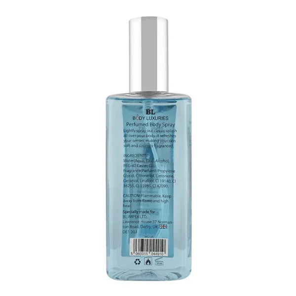 BODY LUXURIES IRISH BLUE PERFUMED BODY SPRAY 200ML