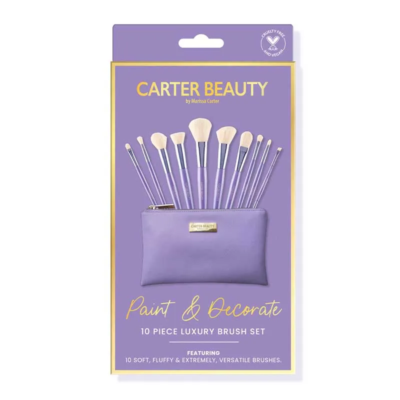 Carter Beauty Paint & Decorate 10 Piece Luxury Brush Set Discontinued