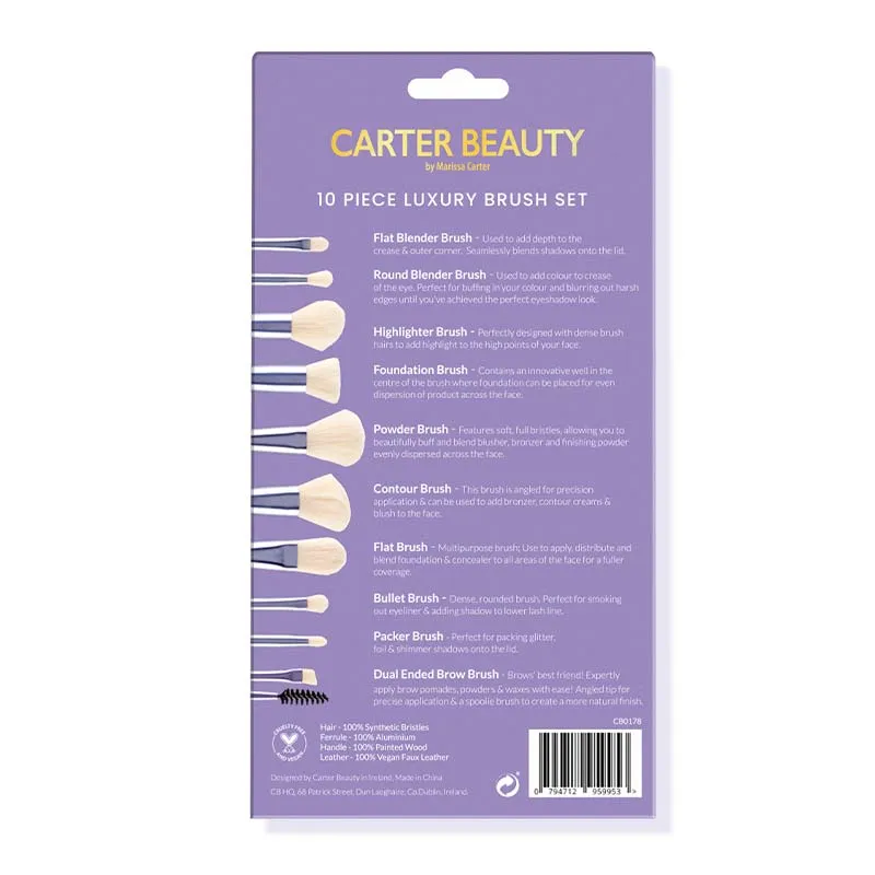 Carter Beauty Paint & Decorate 10 Piece Luxury Brush Set Discontinued