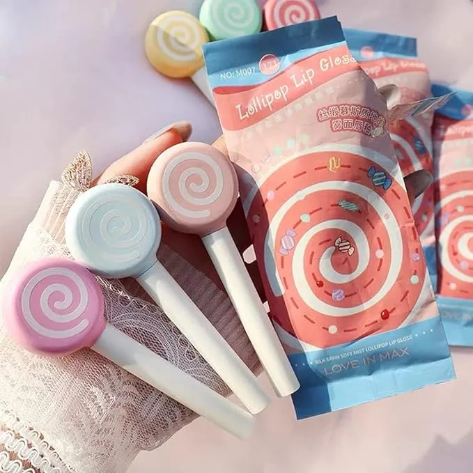 Cute Lollipop Matte Velvet Lip Gloss Waterproof & Long-lasting Lip Gloss