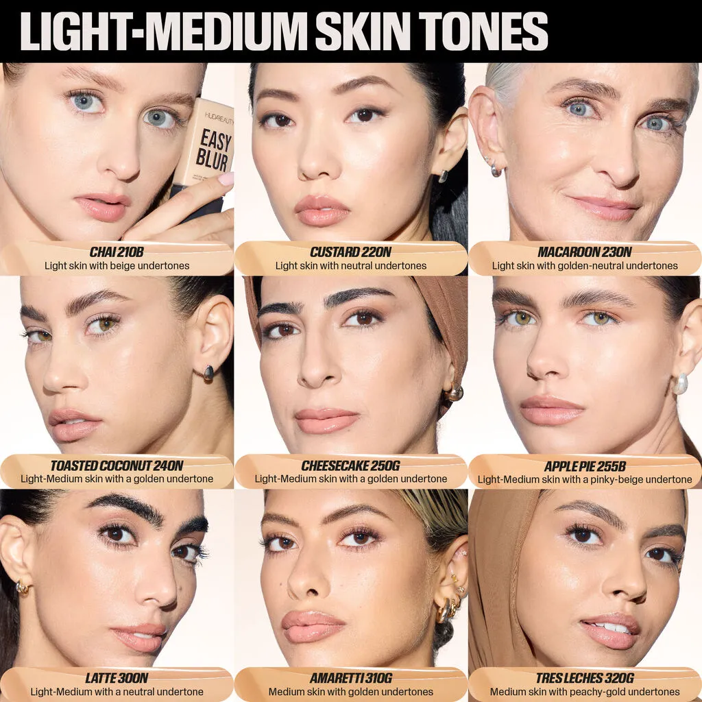 HUDA BEAUTY Easy Blur Natural Airbrush Foundation with Niacinamide (200 SHORTBREAD)