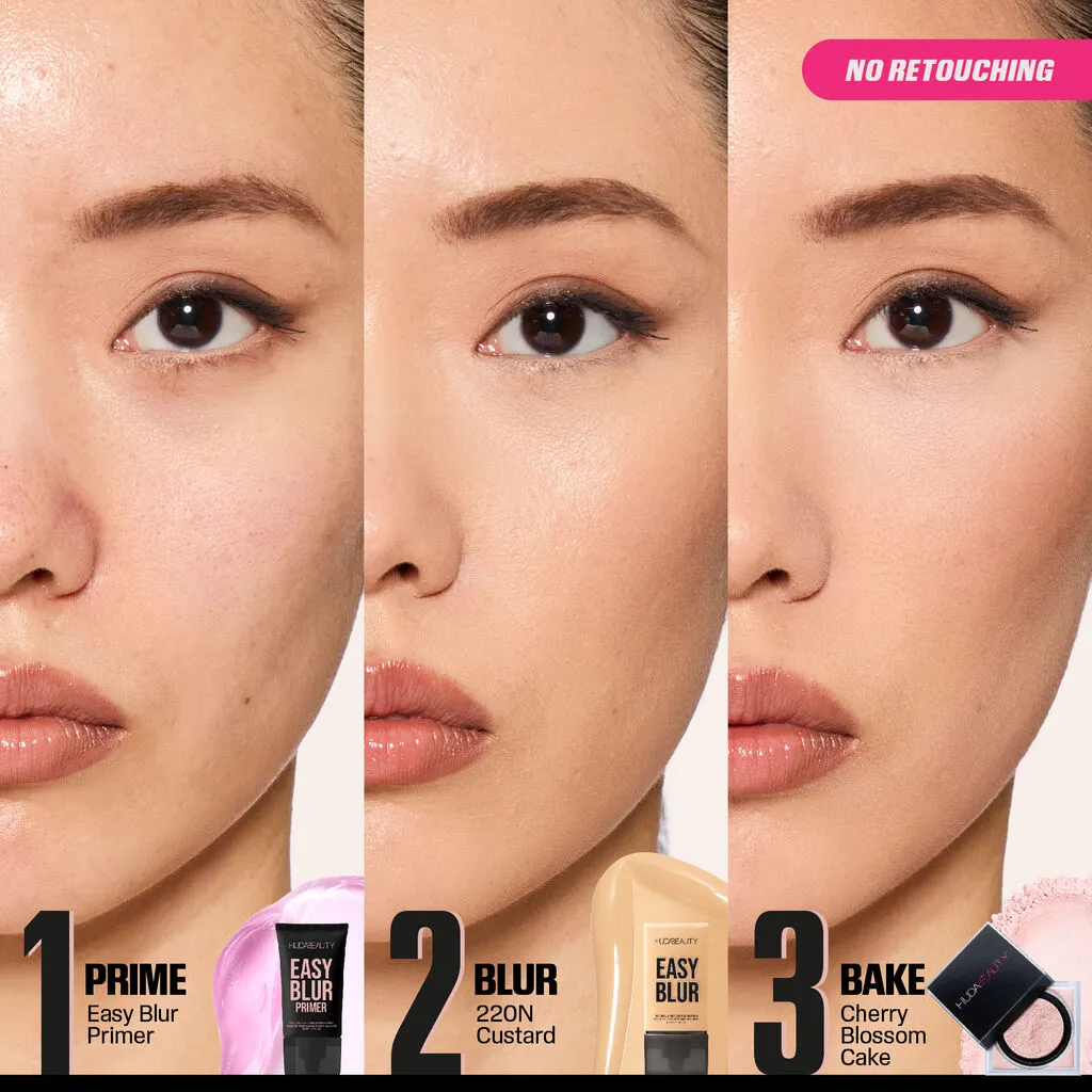 HUDA BEAUTY Easy Blur Natural Airbrush Foundation with Niacinamide (200 SHORTBREAD)