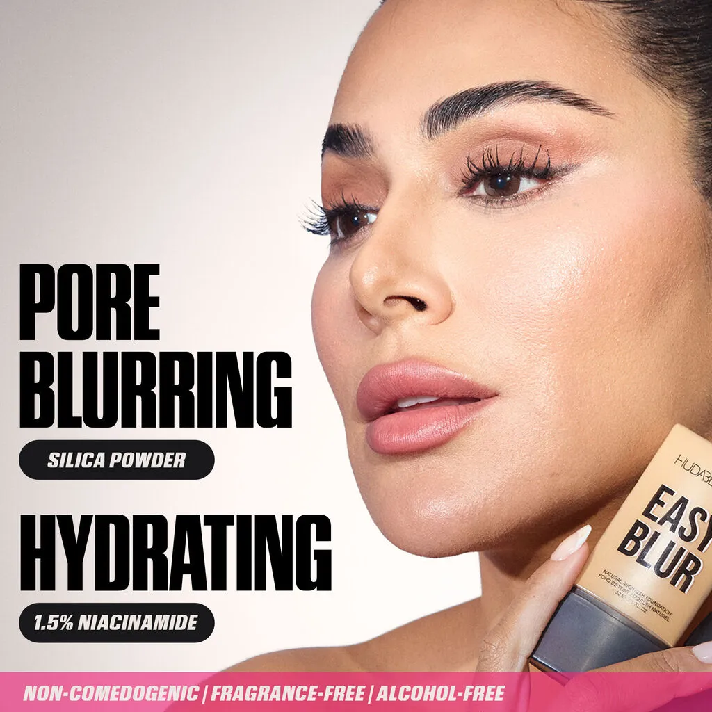 HUDA BEAUTY Easy Blur Natural Airbrush Foundation with Niacinamide (200 SHORTBREAD)