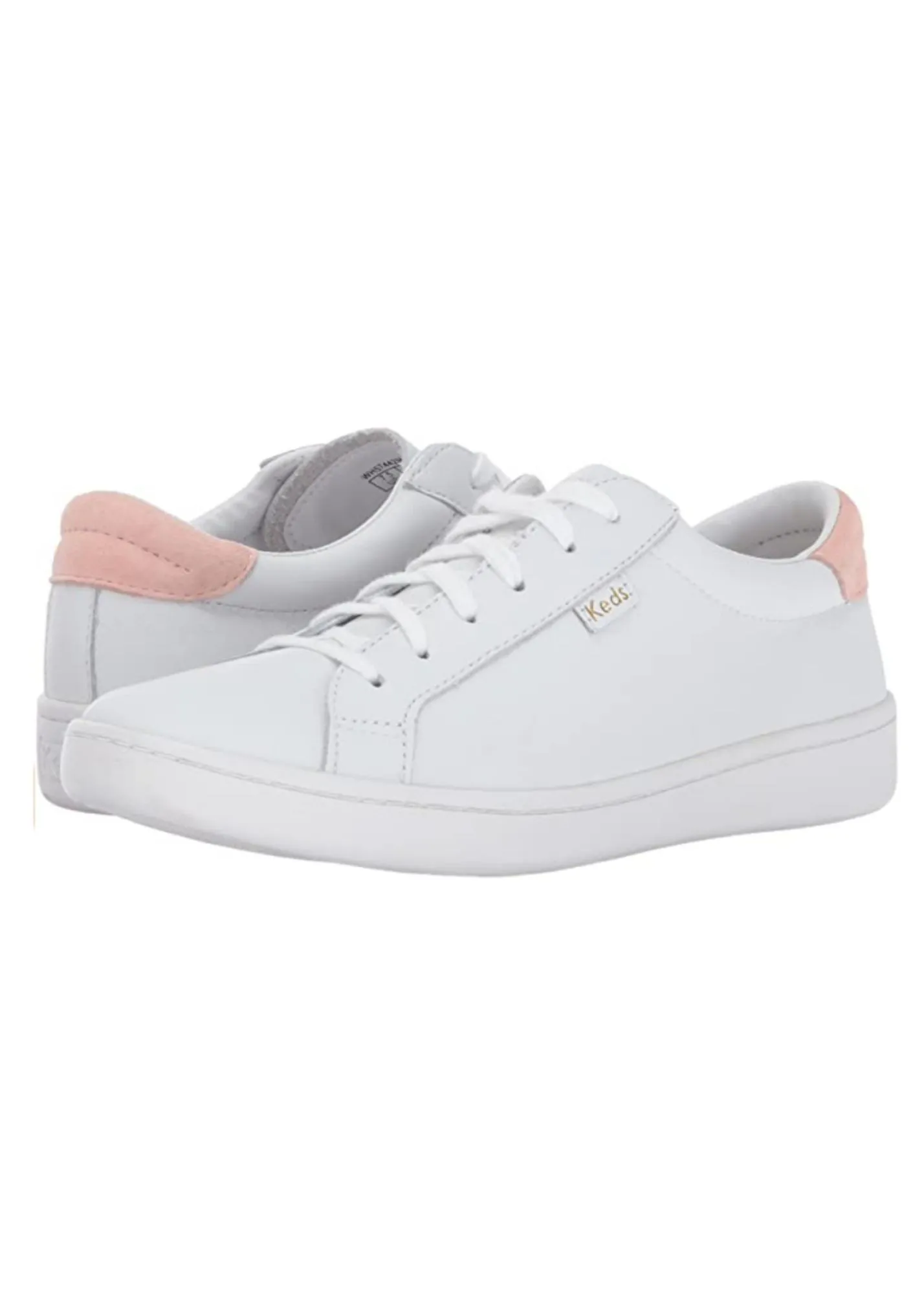 Keds White   Blush Leather Sneaker - FINAL SALE