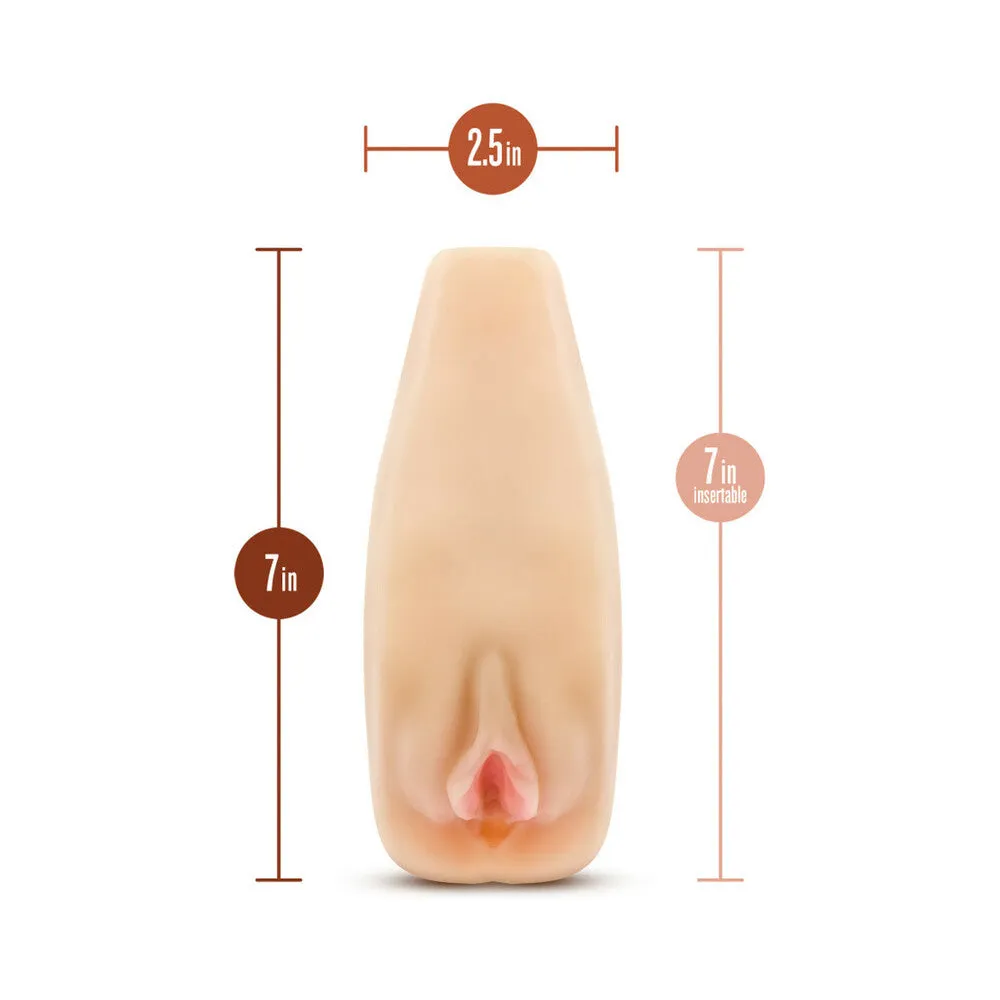 M Elite Soft   Wet Natasha Vagina Stroker with Bullet Vibrator Beige