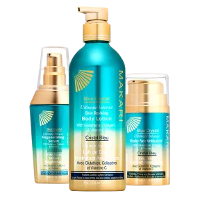 MAKARI - Blue Crystal Lotion Serum Moisturiser - Trio (3 pc set)