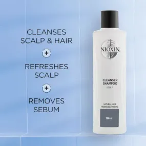 Nioxin 2 Cleanser Shampoo Natural Hair Progressed Thinning 10oz