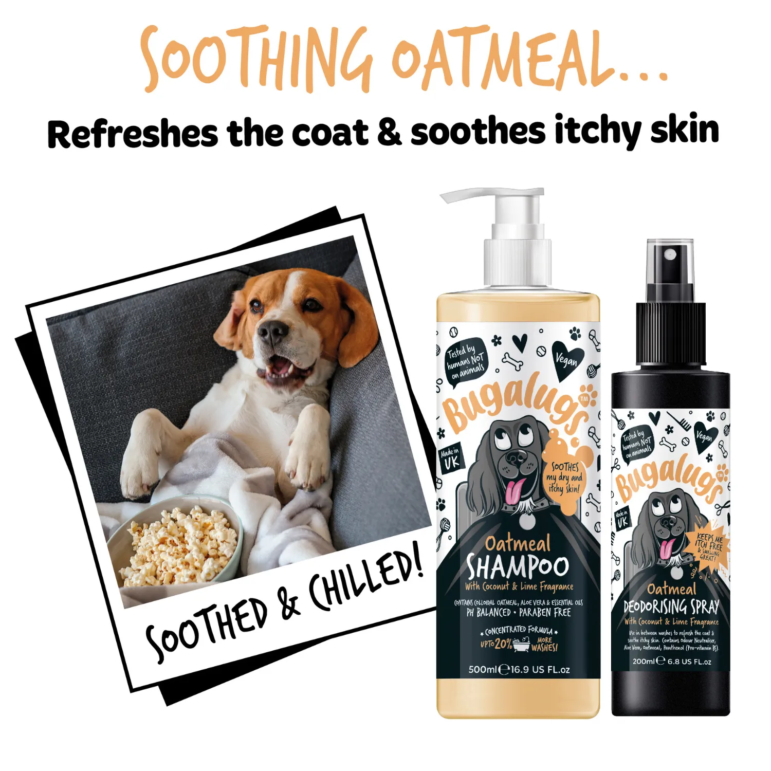 Oatmeal Dog Deodorising Spray with Coconut & Lime Fragrance
