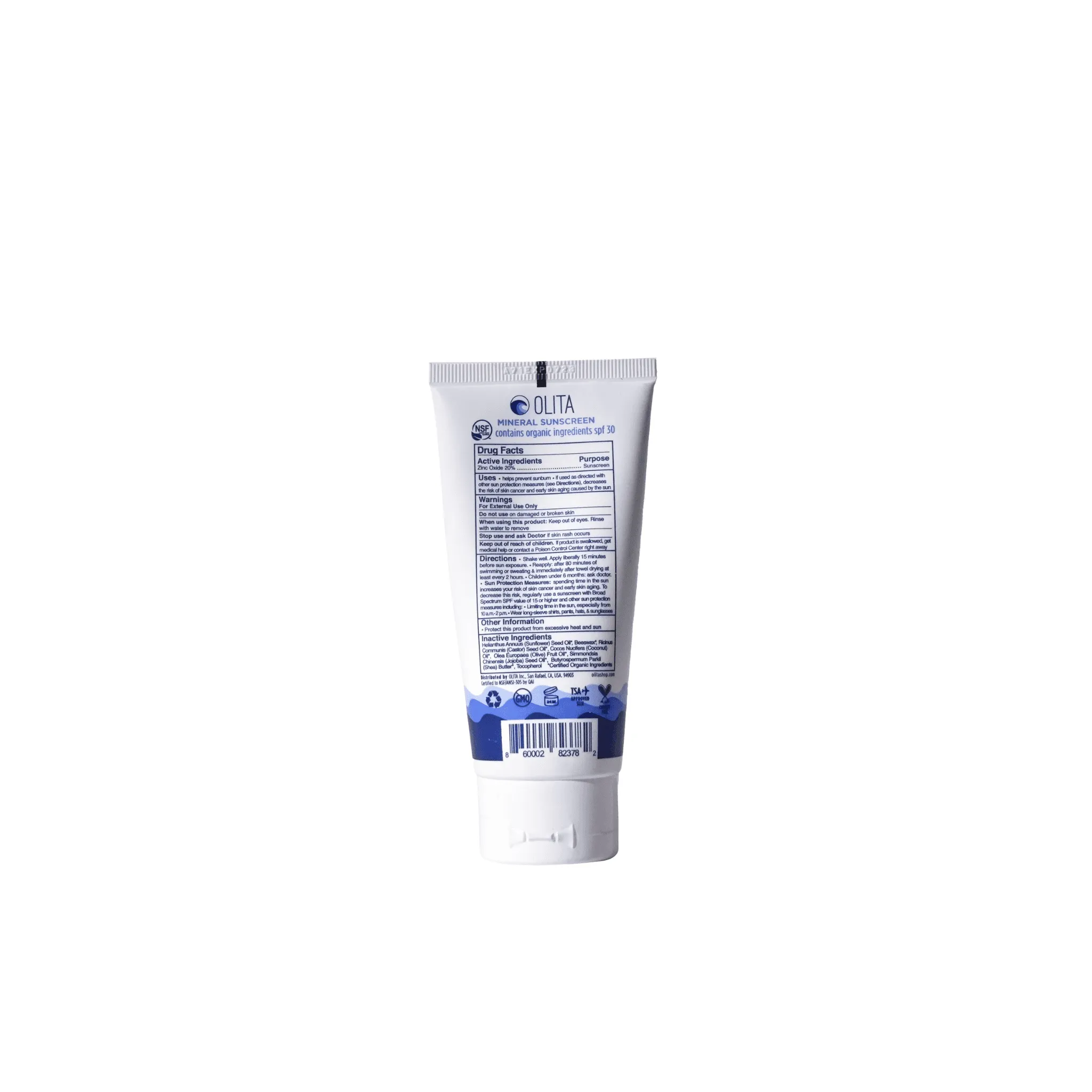 OLITA Organic Mineral Sunscreen Lotion SPF 30