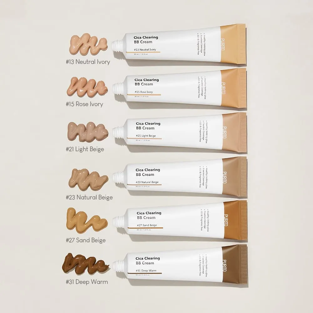 PURITO Cica Clearing BB Cream kremas su spalva