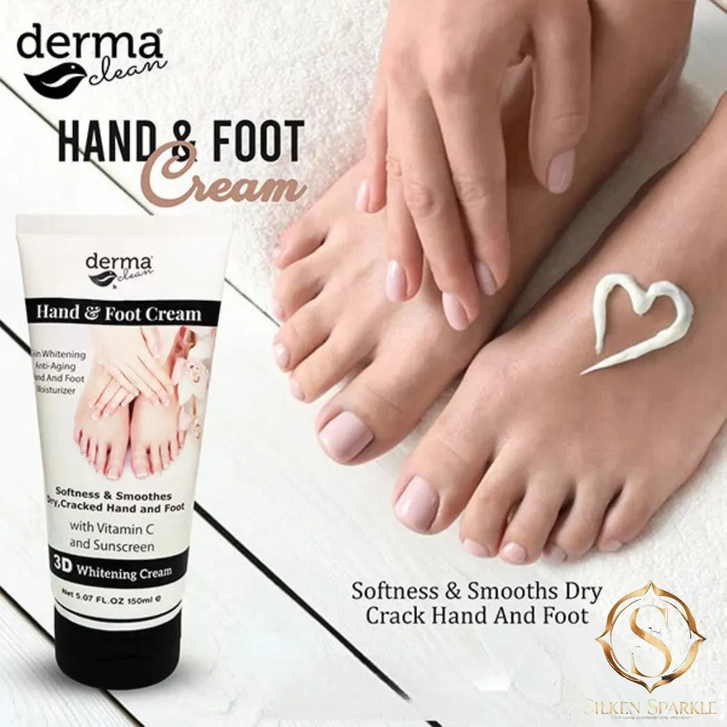"Derma Clean Hand & Foot Cream - Whitening, Anti-Aging & Moisturizing | Silken Sparkle"