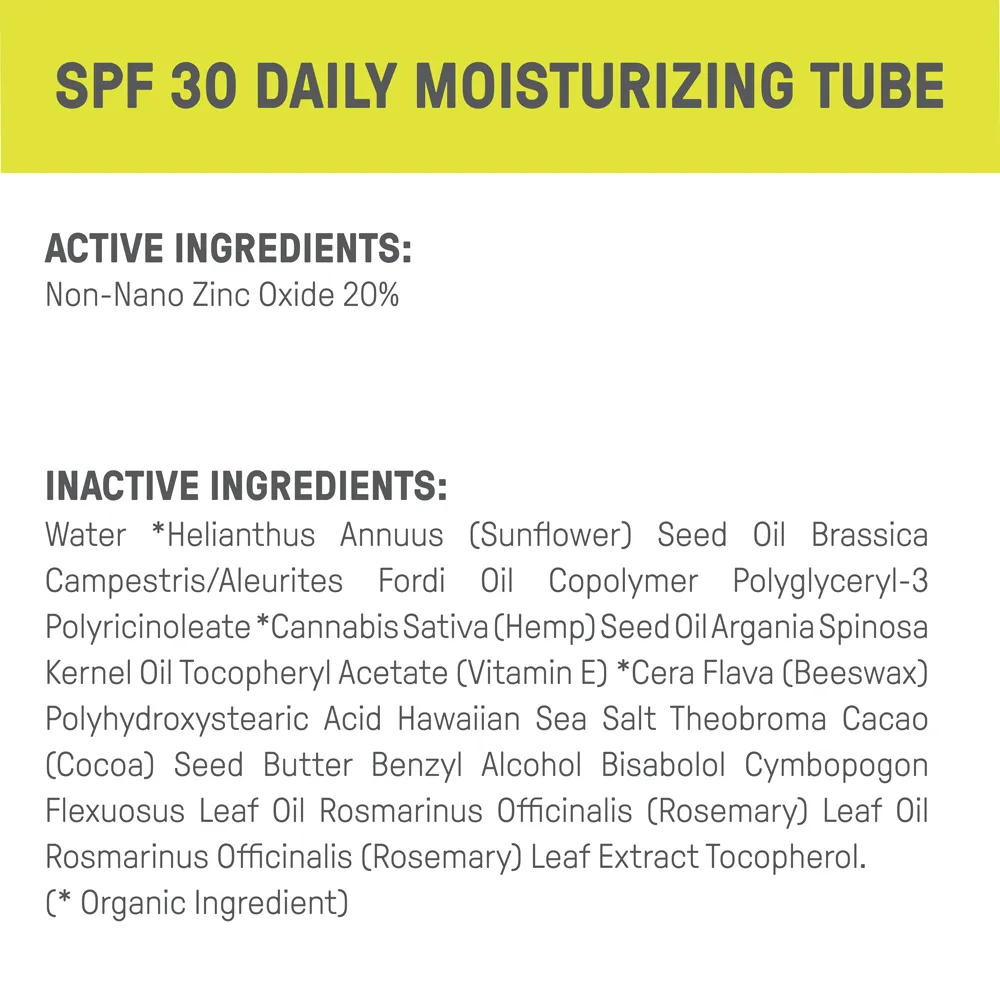Raw Elements Daily Moisturizer Tube SPF 30  (2 oz)