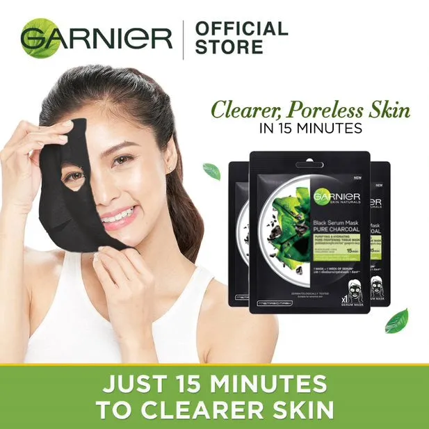 Skinactive Pure Charcoal Hydrating Face Tissue Mask For Pore Tightening