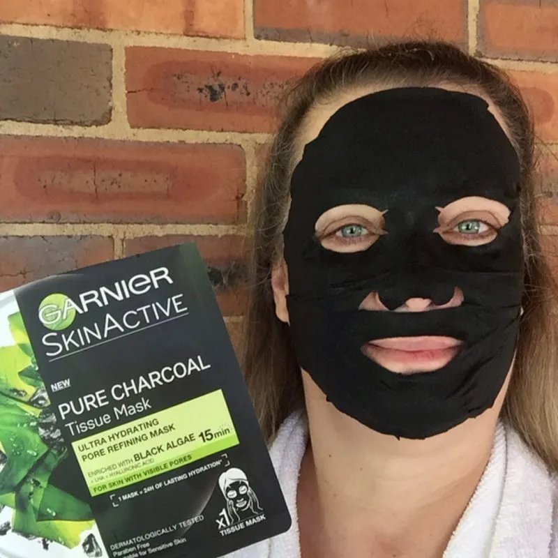 Skinactive Pure Charcoal Hydrating Face Tissue Mask For Pore Tightening
