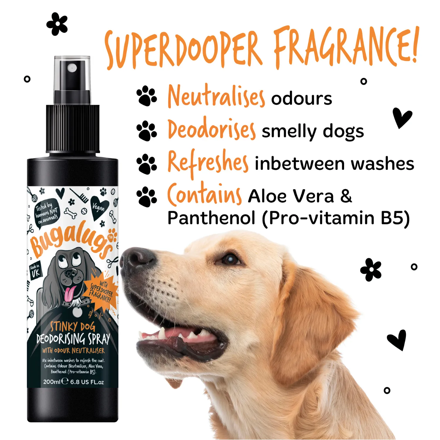 Stinky Dog Deodorising Spray with Odour Neutraliser