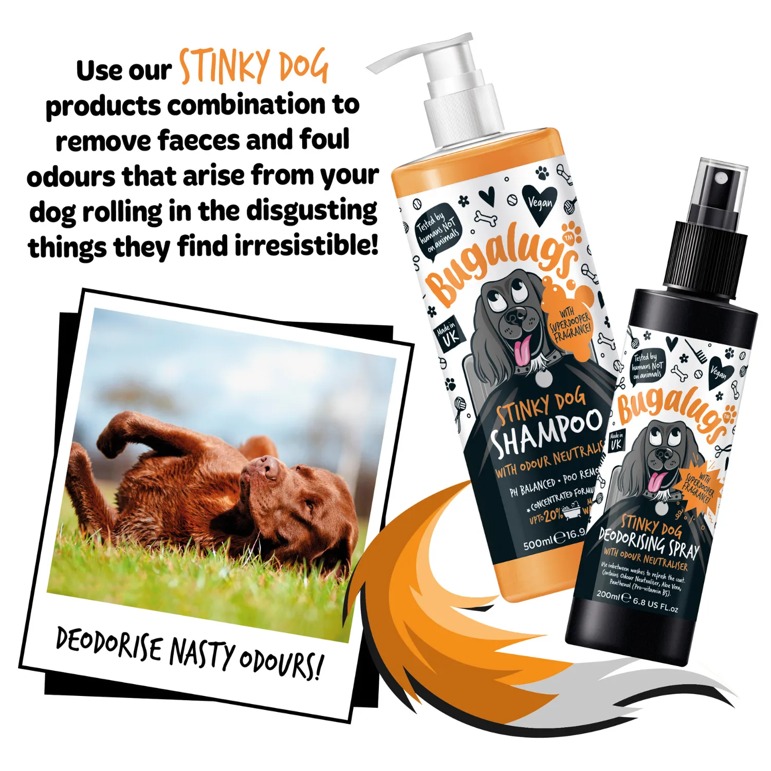 Stinky Dog Deodorising Spray with Odour Neutraliser