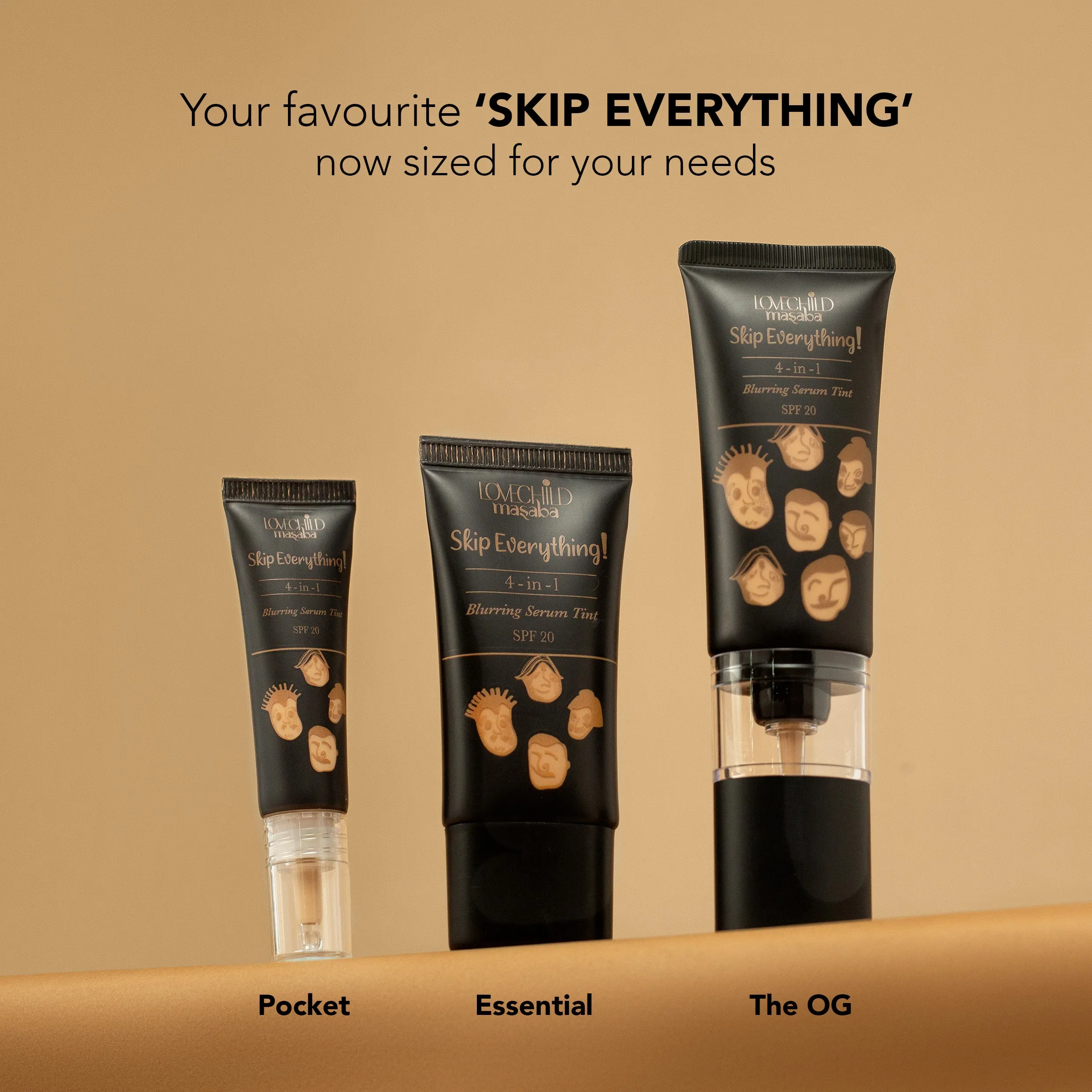 Tough Toffee- Skip Everything Blurring Serum Skin Tint  4-in-1 Benefits