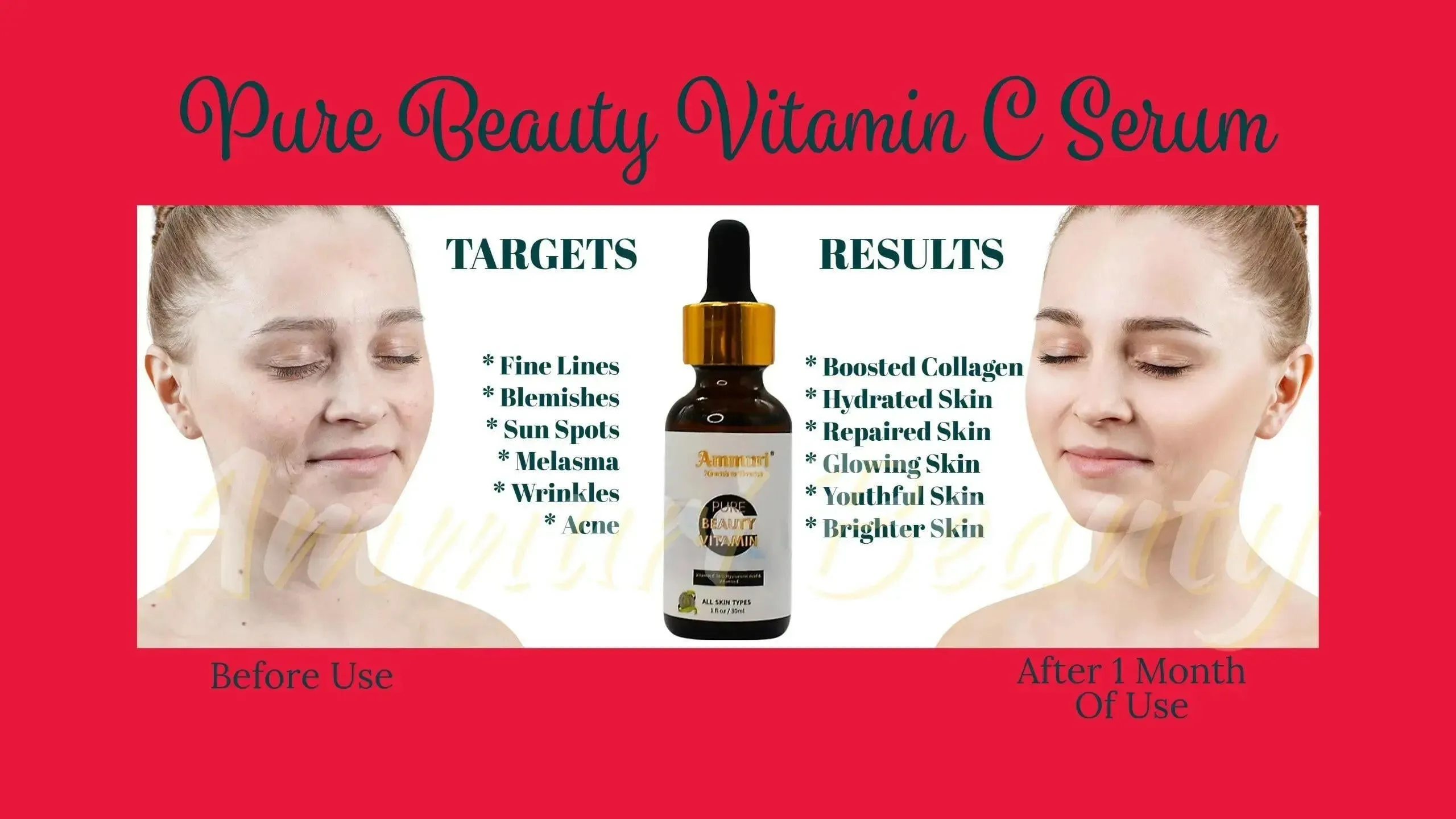 Vitamin C Serum For Face with Hyaluronic Acid Serum Natural