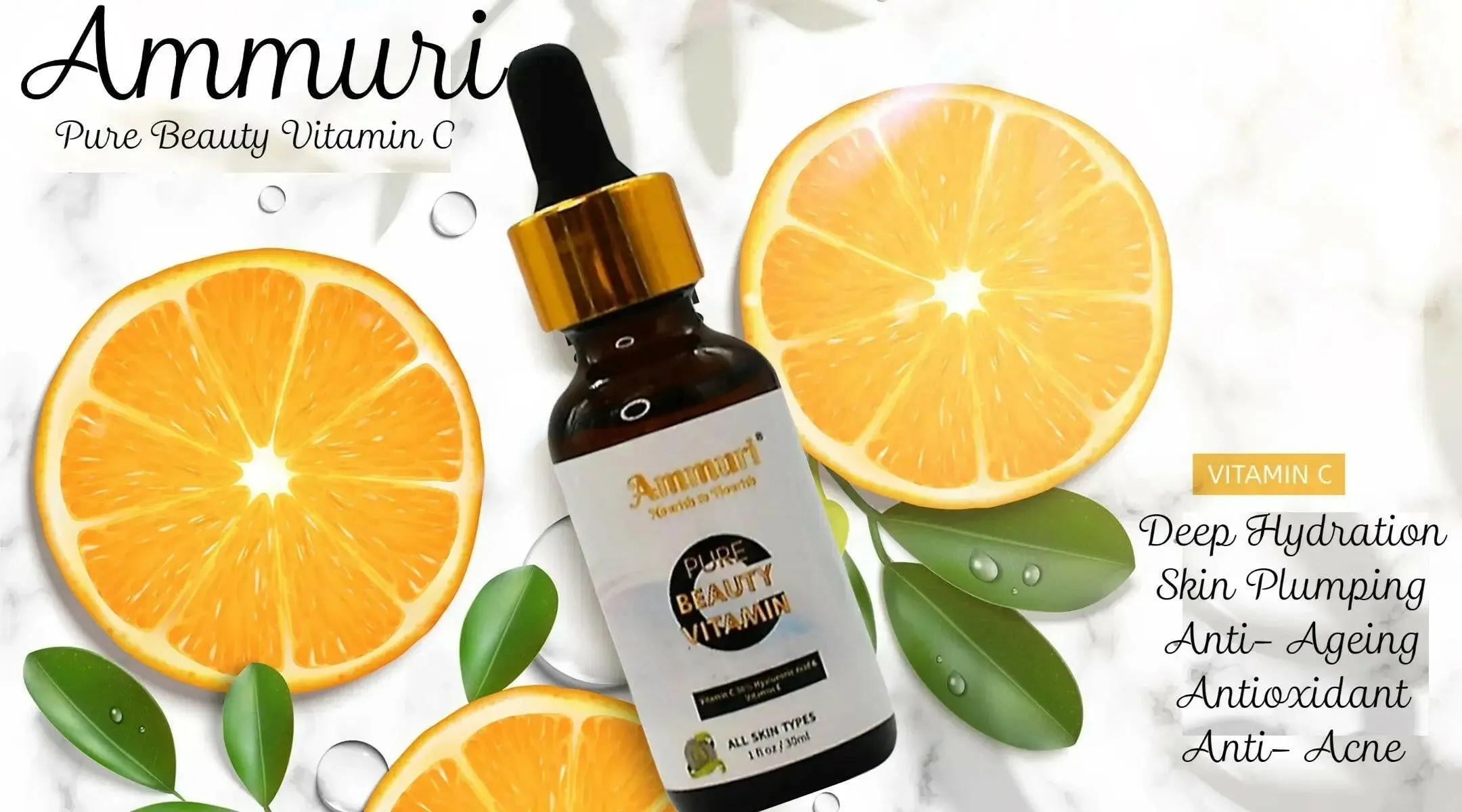 Vitamin C Serum For Face with Hyaluronic Acid Serum Natural