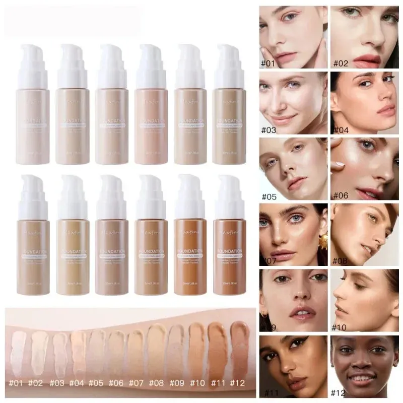 Yeknu Liquid Face Foundation Cream Oil-Control BB Cream Matte Base Brightening Concealer Lasting Full Coverage Women Makeup Cosmetics