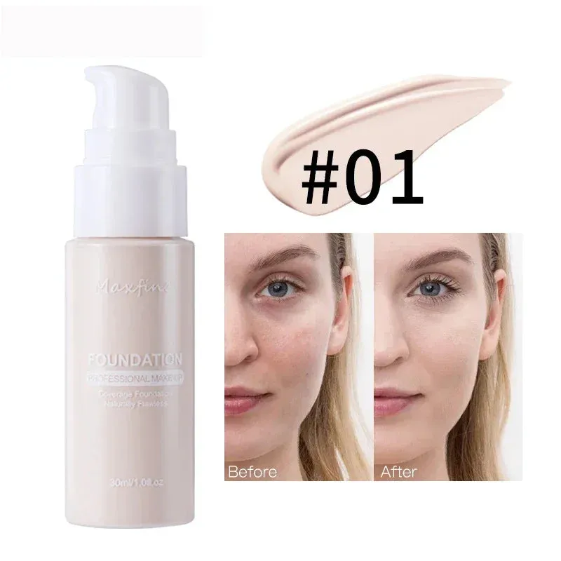 Yeknu Liquid Face Foundation Cream Oil-Control BB Cream Matte Base Brightening Concealer Lasting Full Coverage Women Makeup Cosmetics